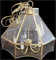 Brass and Glass Light Fixture