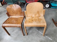 Mid Century bent plywood chairs