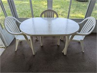 Plastic Table with Chairs