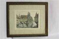 A Handcolored Etching on Nurnberg
