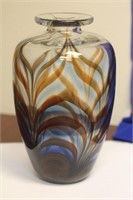 A Signed David Boutin Artglass Vase