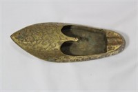 A Vintage Brass Shoe Ashtray