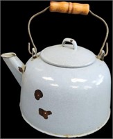 Blue Enamel Tea Pot