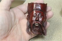 Small Carved Chinese Wooden Face