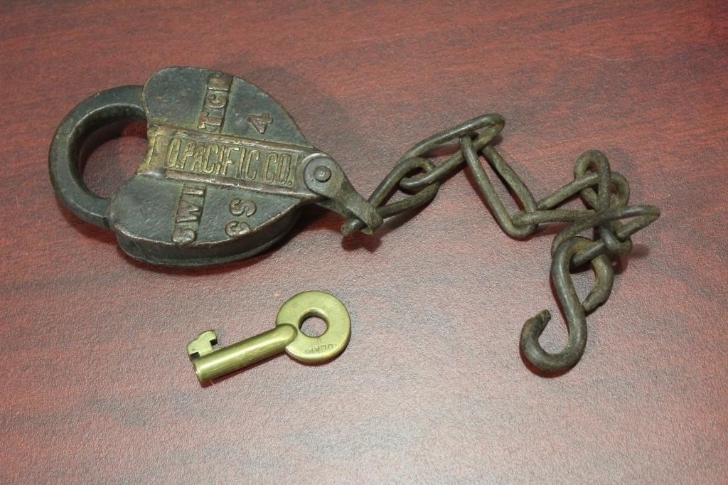 A Rare Antique Pacific Lock with Key