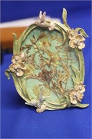 An EnamelMetal Victorian Flowers Frame