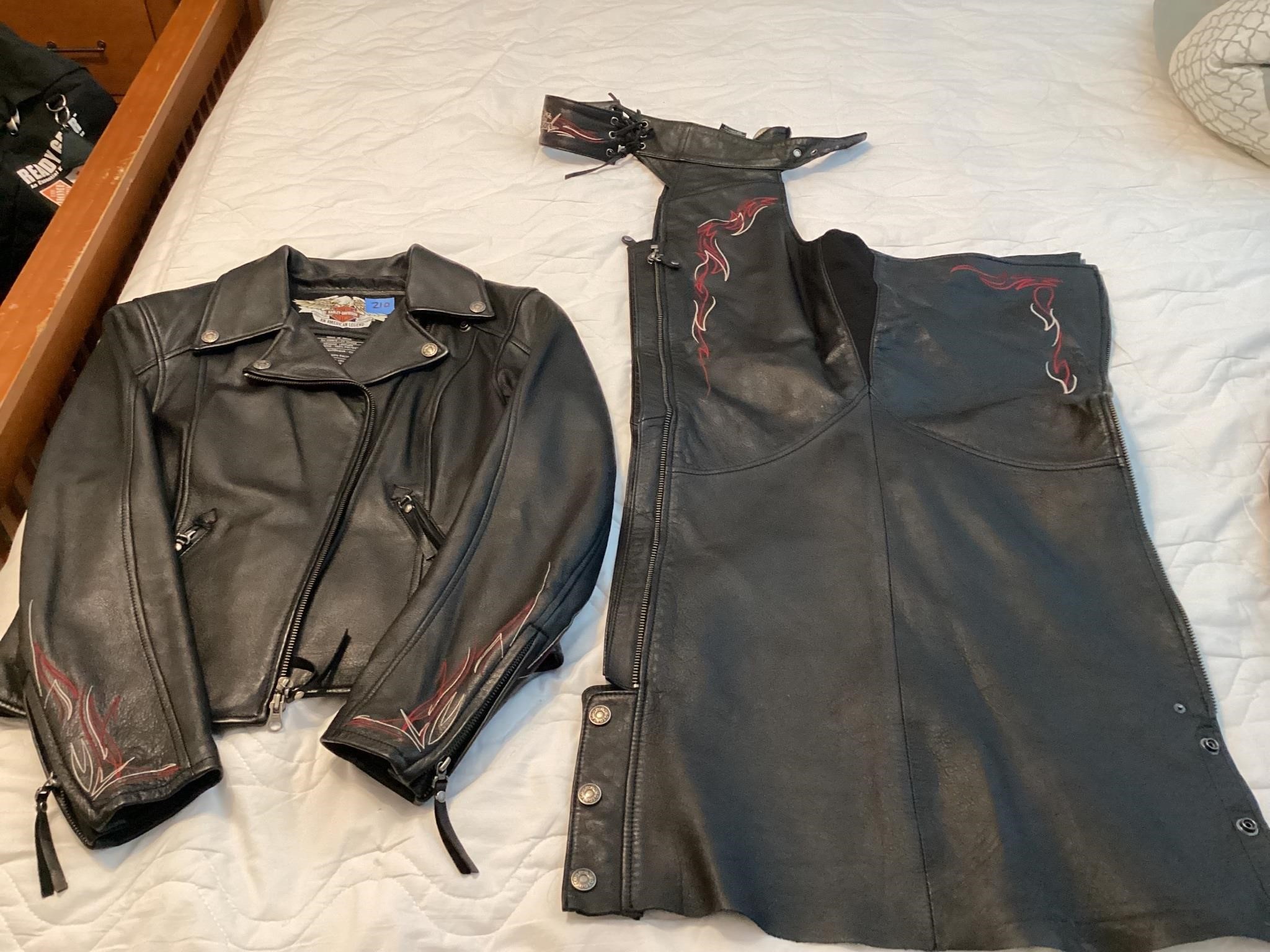 Harley D Womens small jacket & chaps