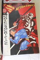 A Painted Superman Comic on Board