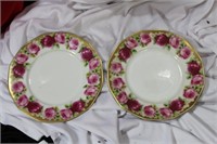 Set of Two Rose Plates