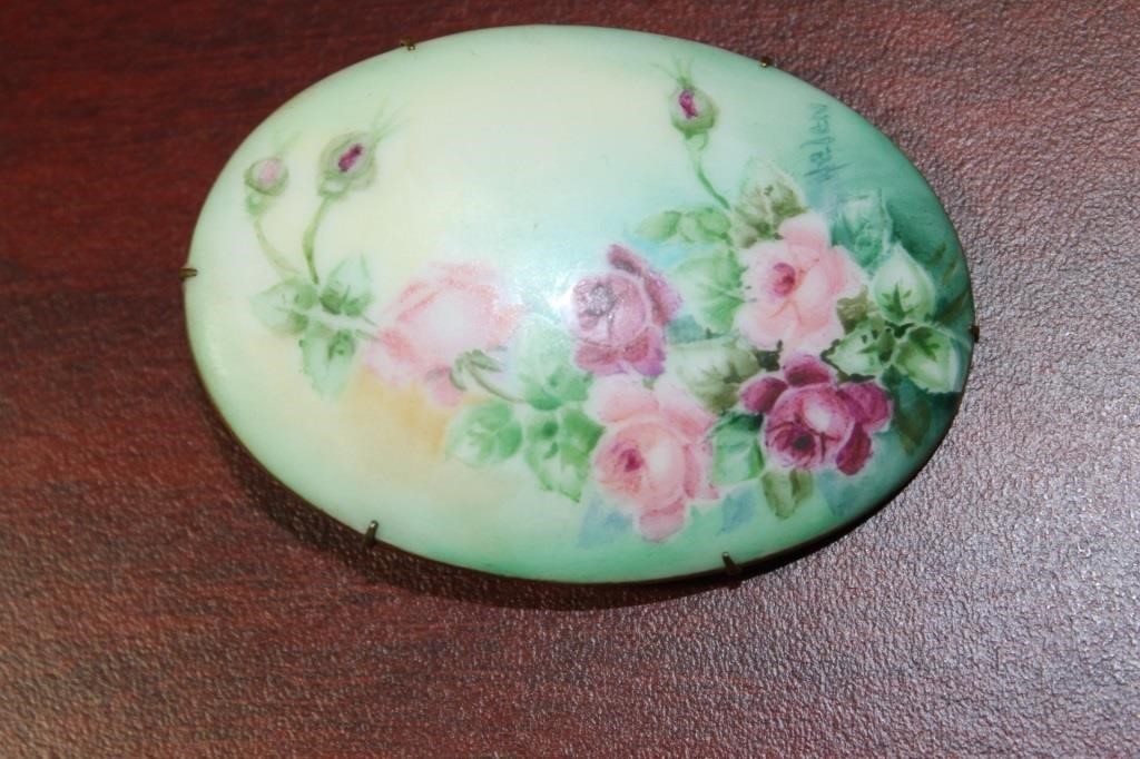 A Porcelain Brooch