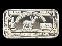 1 Gram Silver Bullion Bar -Buck- .999 Fine Silver