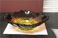 A Signed Art Glass Bowl - Made by Humpilla Company