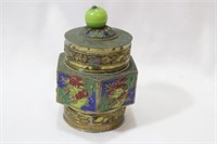 A Chinese Enamel or Cloisonne Container