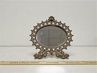 Antique Brass Vanity Table Top Mirror- Beveled