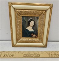 Hand Painted Portrait Miniature- Nicely Framed-