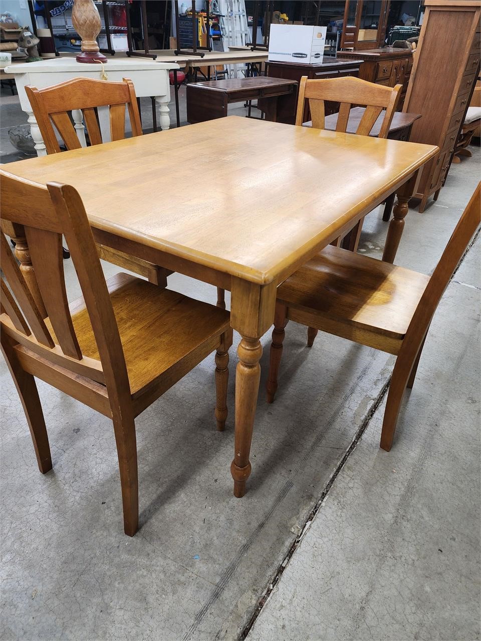 Dining table with four chairs