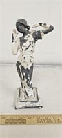 Metal Chippy Paint Figure of Woman- Approx 10"
