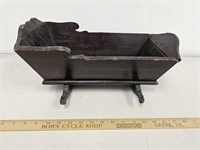 Small Wooden Doll Cradle- Needs Repair- Please