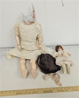 Antique Simon & Halbig Doll- Broken Head- Joints