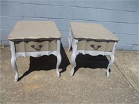 Pair of Distressed End Tables 20x23x21" Each