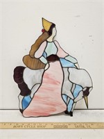 1979 Stained Glass Princess & Unicorn Hanging-