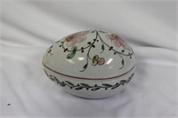 A Porcelain Egg Trinket Box