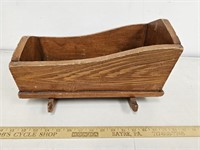 Small Wooden Doll Cradle