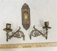 (2) Brass Candle Holders