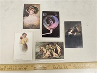 (5) Antique Postcards