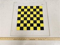 Black & Yellow Heavy Plastic Checkerboard