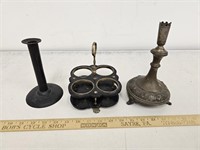 (2) Candlestick Holders- One Brass