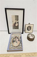 Antique Framed Cameo possibly Ivory, Thompson's