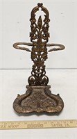 Old Brass Fireplace Tool Holder