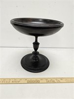 Wooden Pedestal Bowl-Approx 11" Tall