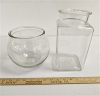 Vintage Glass Fishbowl and General Store