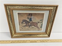 Antique Framed Frederick The Great Picture