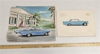 (2) 1960 Chevy Bel Air Drawings- Very Detailed
