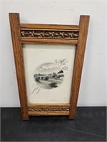 John A. Lowell & Co. Small Framed Horse and Hay