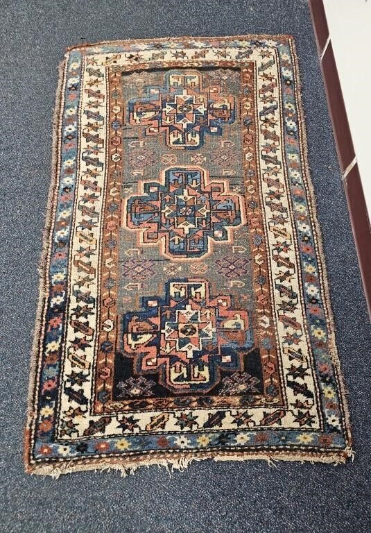 Antique Hand Made Rug- Great Colors and Overall