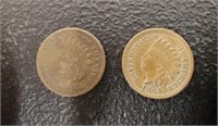 (2) 1864 Indian Head Pennies - (1) Medium + /