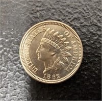 1862 Indian Head Penny - Very High Grade /