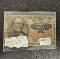 1864 25 Cent Fractional Currency - Ungraded