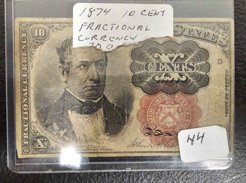 1874 10 Cent Fractional Currency - Ungraded