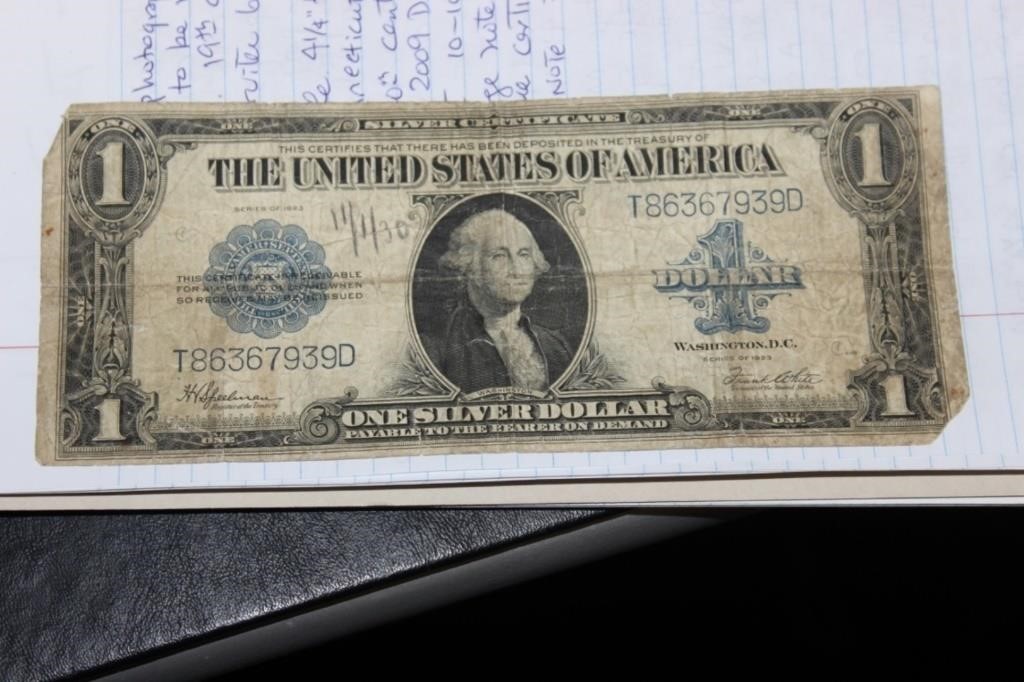 A 1923 One Dollar Silver Certificate