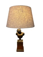 Signed Authentic Fredrick Cooper Bust Table Lamp