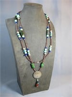 Carolyn  Pollack Sterling Necklace W/ Multi Stones