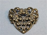 Carolyn Pollack Sterling Silver Heart Brooch
