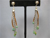Sterling Silver Tested Post Earrings W/ Stones