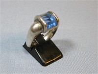 Sterling Silver Topaz Ring Hallmarked