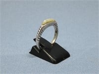 Carolyn Pollack Sterling Light Yellow Stone  Ring